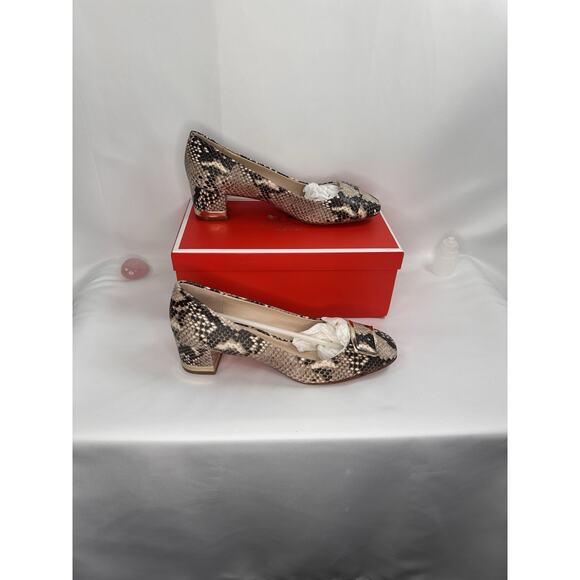 NWT Coach Size 8 Isla Classic Print Snake heels - Picture 3 of 10